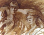 Nicky and Charlotte Howorth, 1984 - in progress - detail