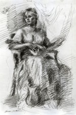 Study for The Pink Dress - Sitter NikkiWhittam